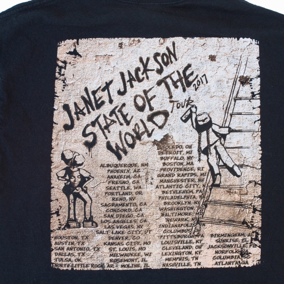 Janet Jackson State Of The World Tour Band T Shirt - Picture 4 of 4
